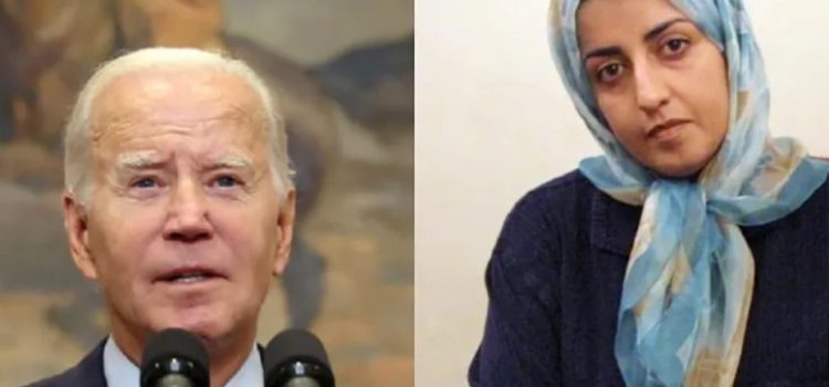 Pide Biden a Irán liberar «inmediatamente» a la ganadora del Nobel de la Paz