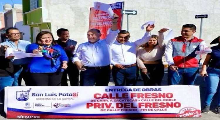 Ayuntamiento de SLP entrega obras en la colonia Los Salazares