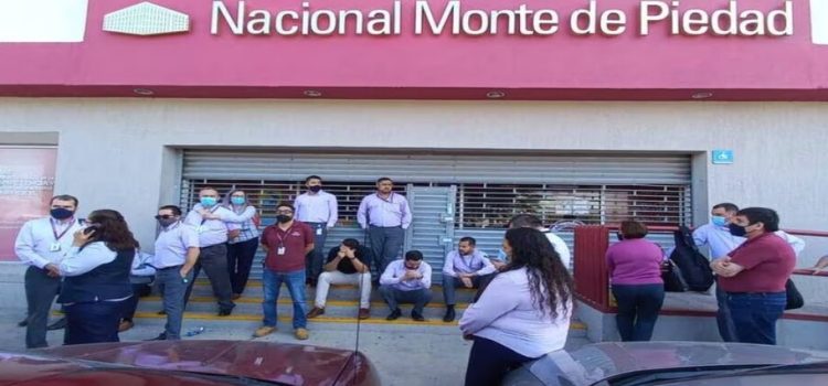 Sucursales en San Luis Potosí se suman huelga en el Monte de Piedad