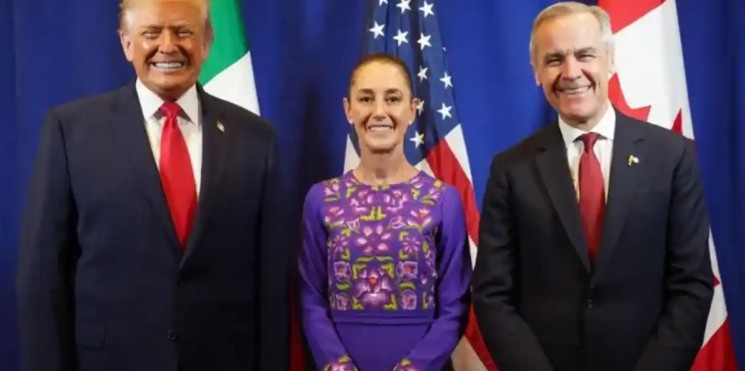 Se reunió Sheinbaum con Trump y Mark Carney Se reunió Sheinbaum con Trump y Mark Carney